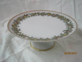 Vintage 1978 Fitz & Floyd St Nicholas Footed Cake Stand Plate