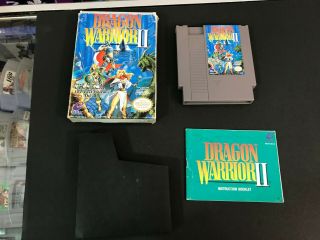 Dragon Warrior Ii 2 Nintendo Nes Vintage Game & Box - Hard To Find