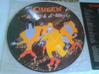 Queen,  Picture Disc Vinyl LP,  A Kind Of Magic.  Custom Die Cut Gatefold Sleeve. 2