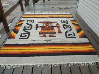Vintage Wool Native American Blanket 106 Inches By 76 Inches