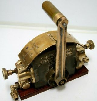 Vintage Brass Marine Remote Control Old Trianco Ship Telegraph Boat Throttle