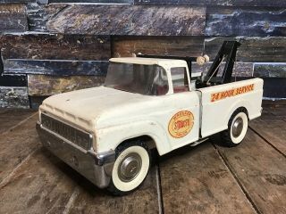 Rare Vintage 1960’s Antique Toy Structo Wrecker Truck No.  301 24 Hour Tow Truck