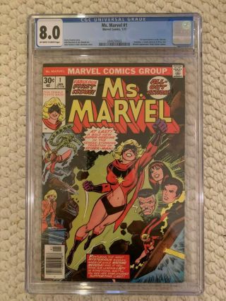 Ms Marvel (1977) 1 Cgc 8.  0 Vf 1: Carol Danvers Avengers,  Oww,  Not Cbcs Pgx
