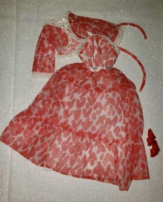 Vintage Barbie 1979 Fashion Favorite 2785 Summer Romance Red White Dress Shawl