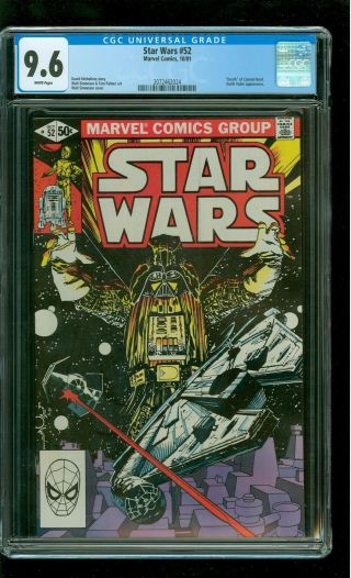 Star Wars 52 Cgc 9.  6 Nm,  Darth Vader Millennium Falcon Walt Simonson Cover