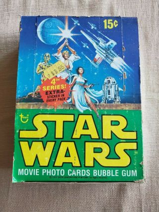 1977 Topps Star Wars Series 4 Wax Box With 36 Wax Packs