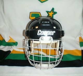 Vintage Black Cooper Sk 2000 Medium Hockey Helmet With Cage Fm300 Vgc