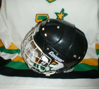 Vintage Black Cooper SK 2000 Medium Hockey Helmet with Cage FM300 VGC 3