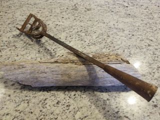 Vintage Wrought Iron " Dh " Or " Hp " Cattle Branding Iron