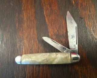 Vintage Hammer Brand 2 Blade Jack Folding Pocket Knife Made In Usa 1945 - 1955