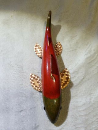 Jay McEvers Fish Decoy Lure Fishing Folk Art carved Wood Rod Ice spearing tackle 2
