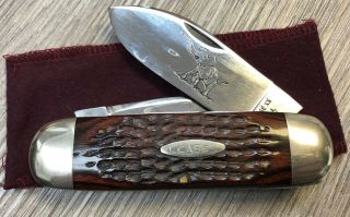Case Xx Usa 6250 Elephant Pocket Knife Sunfish Jigged Wood Vintage Exc Nr 7249