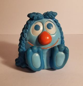 Vintage 1978 Gabriel Cbs Rubber Squeaky Blue My Pet Monster Squeak Toy