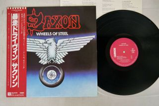 Saxon Wheels Of Steel Carrere P - 10870g Japan Obi Vinyl Lp