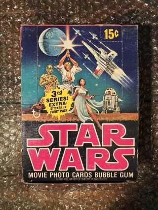 1977 Topps Star Wars Series 3 Wax Box - 36 Packs