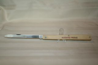 Vintage Schrade Usa 105 Melon Tester Fruit Sampler Knife,  Associated Produce