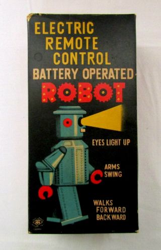 Vintage Masudaya Modern Toys Remote Control Battery Operated Robot Box Only