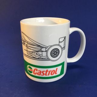 Castrol Motor Oil White Classic Advertising Coffee Mug 3 - 3/4 " Tall Auto Car Cup