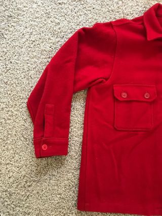 Men’s VTG Boy Scouts Of America BSA Official Red Wool Jacket Coat Size 44/XL USA 3