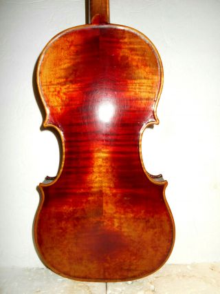 Old Antique Vintage " John Juzek " 2 Pc.  Curly Maple Back Full Size Violin - Nr