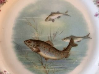RARE Antique Victoria Carlsbad Austria Fish Plates 2