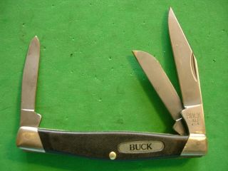 Ntsa Vintage Buck Usa " Cadet " 3 1/4 " Closed 3 Blade Pocket Knife 303 Pre 86