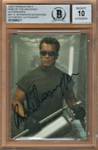 2003 Terminator 3 Rise Of The Machines Arnold Schwarzenegger Auto Card Bas 10