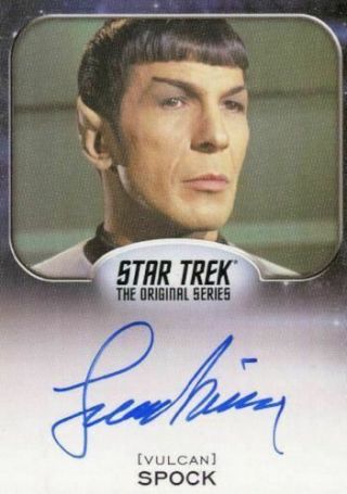 Star Trek Aliens Leonard Nimoy As Spock Autograph Card