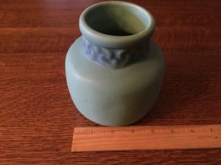 Vintage Van Briggle Pottery Vase Matte Blue - Green/signed