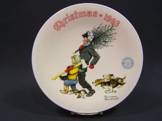 Norman Rockwell The Tree Brigade Collector Plate Christmas 1993 Knowles