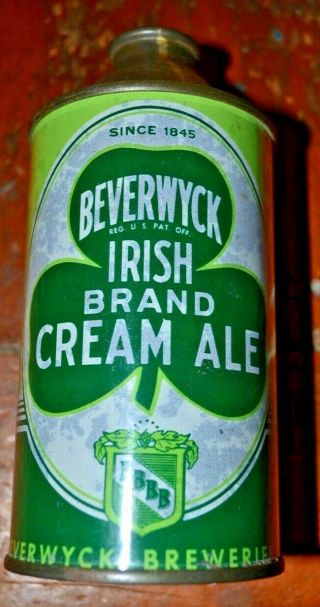 Vintage Beverwyck Irish Brand Cream Ale Cone Top Beer Can
