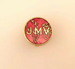 Vintage Red Jmv Junior Missionary Volunteer Enamel Pin