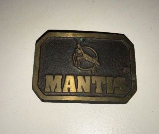 Praying Mantis Brass Belt Buckle Vintage Very Rare