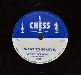 Blues Muddy Waters 78RPM Chess Records 1955 GMMT 10 I Want To Be Loved My Eyes 2