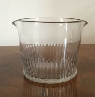 Antique Georgian Crystal Blown Glass Wine Rinser 19th C.  Polished Pontil Cut