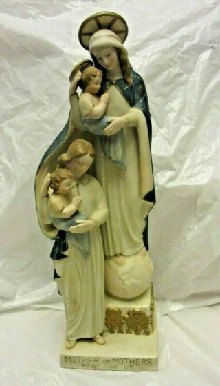 Vintage Mother Of Mothers Pray For Us Religious Statue 1956 North Riverside Il