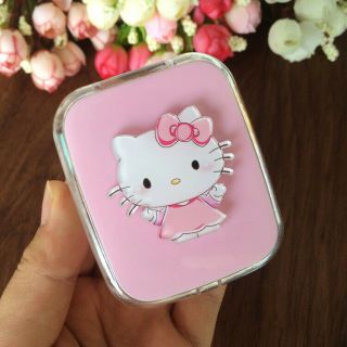 Cute Hello Kitty Design Contact Lens Case Soak Storage Make Up Box