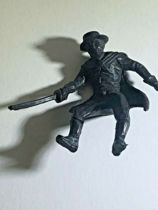 Vintage Marx Lido Zorro Black 54mm Character Figures Sword Playset Walt Disney 2