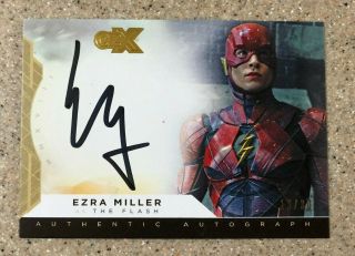 2019 Czx Dc Heroes & Villains Ezra Miller The Flash Autograph Auto 13/30