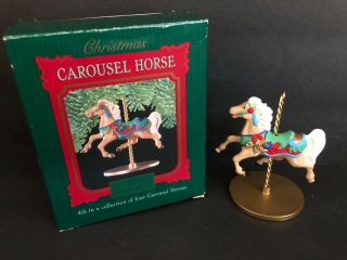 Hallmark Christmas Tree Ornament Ginger Carousel Horse 1989