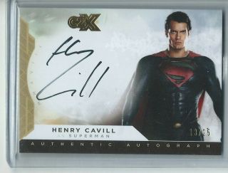 2019 Cryptozoic Dc Heroes & Villains Czx Henry Cavill Auto 13/25 Signed