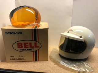 Vintage Bell Star 120 Helmet 7 1/8 Box - Extra Bubble Visors 1970
