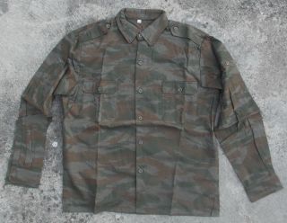 1990s Balkan War - Bosnian Serb Army - Green Tiger Camo Shirt Size 10/138 (xl)