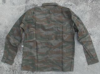 1990s BALKAN WAR - BOSNIAN SERB ARMY - GREEN TIGER CAMO SHIRT SIZE 10/138 (XL) 3