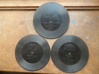3 Steve Porter Antique Berliner Gramophone 78 Rpm 7 " Records 1897