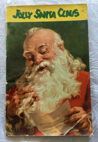 Rare Vtg Jolly Santa Claus Ideals Booklet George Hinke Art 1949 1st Christmas