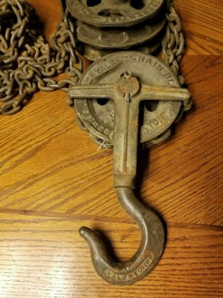 YALE 1/2 Ton Chain Block Chain Hoist Block and Tackle Pulley 2