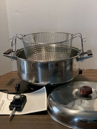 Vintage Kobe Multipot Stainless Steel Electric Multi Cooker With Fry Basket