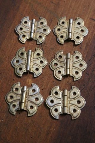 Set of 6 Vintage Hinges for Gerstner Tool Chest and other Antique Tool Boxes old 3