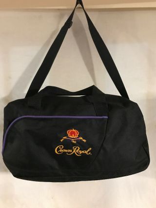 Crown Royal Black Duffle Bag One Outside Pocket